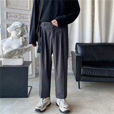 夏季坠感直筒西裤男薄宽松百搭韩版潮流休闲阔腿西装裤XK030-P35,男装西裤,星座1008-1