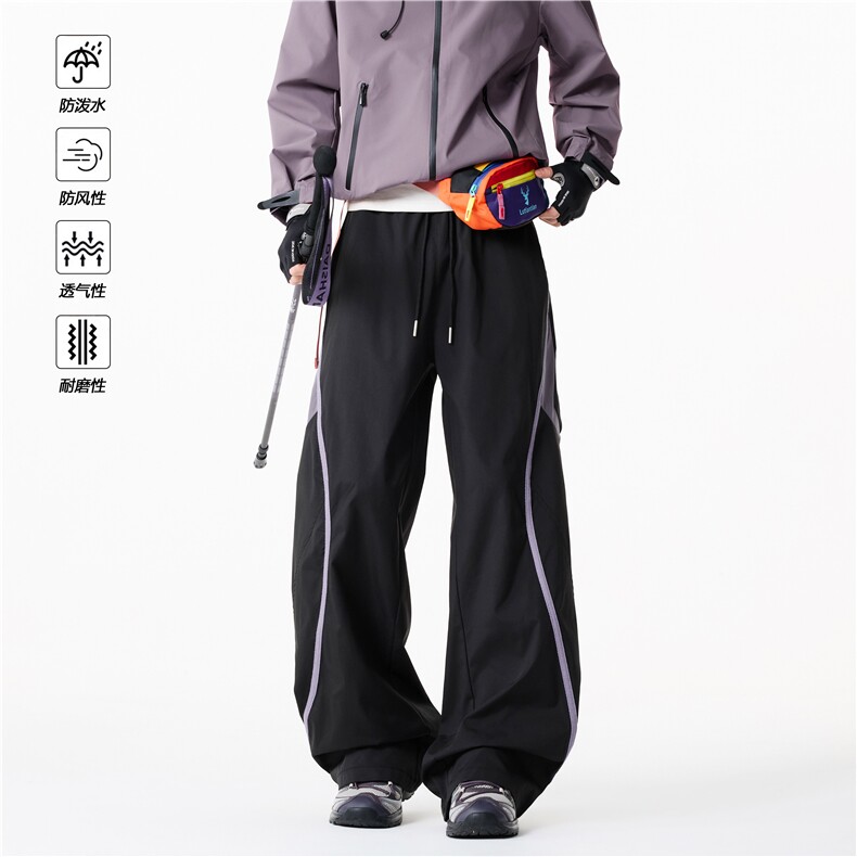 抖音品质解构拼接机能撞色户外休闲冲锋裤B315-K26039-特p40控78,男装休闲裤,电商B315