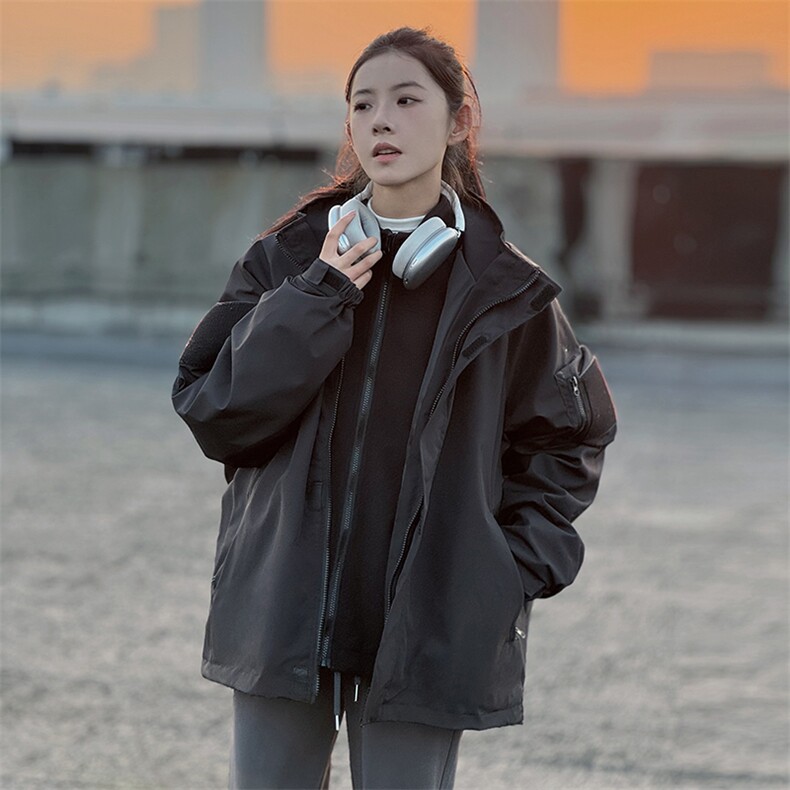 可拆卸防风保暖防水三合一冲锋衣带内胆2025新款情侣外套C608-130,男装夹克,星座911-2(原星座613-2）