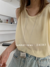 2025夏季显瘦百搭日常吊带女，女装背心吊带，洛丽兰可