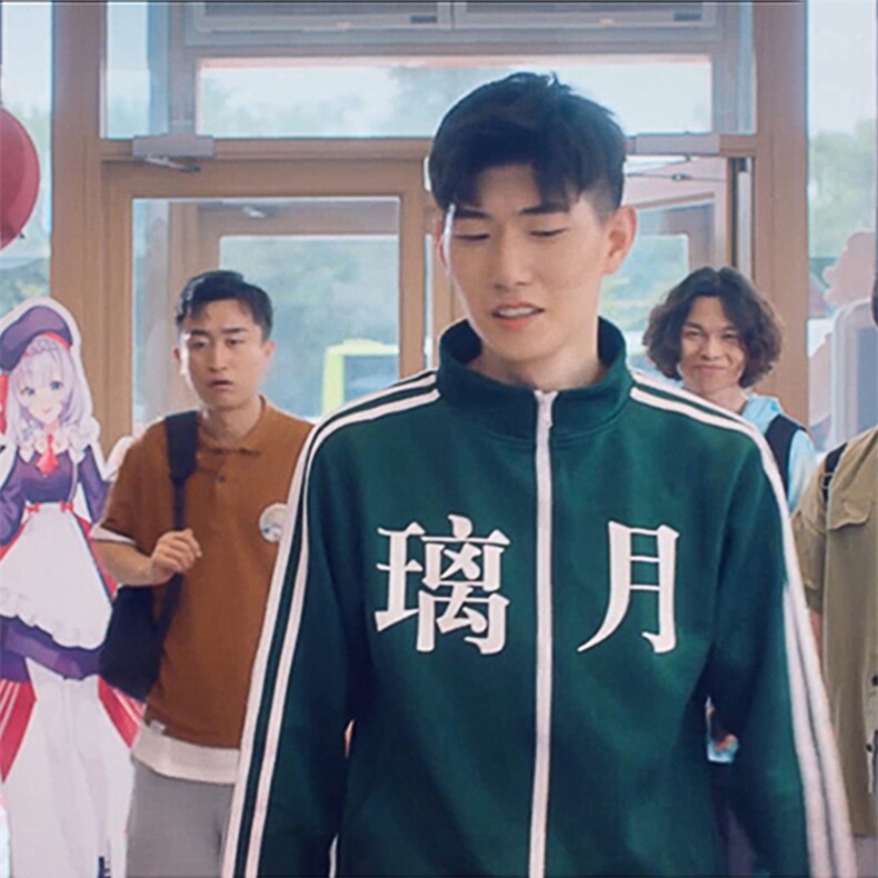 A130-P65原神璃月连帽开衫卫衣男大码运动服外套,男装卫衣,电商A040