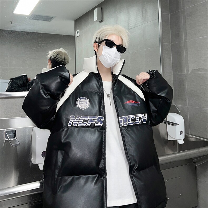 皮棉服冬季宽松港风棉衣立领冬装棉袄外套男MY2411-特P100控168,男装棉衣,电商B370