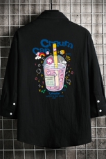 QC58332-P45亚麻七分袖衬衫男大码五分袖衬衣男短袖，男装T恤，电商A040A