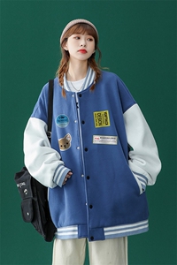 中性风 2023秋季新款韩版潮牌潮流ins宽松情侣棒球服 G84 p65控78图片