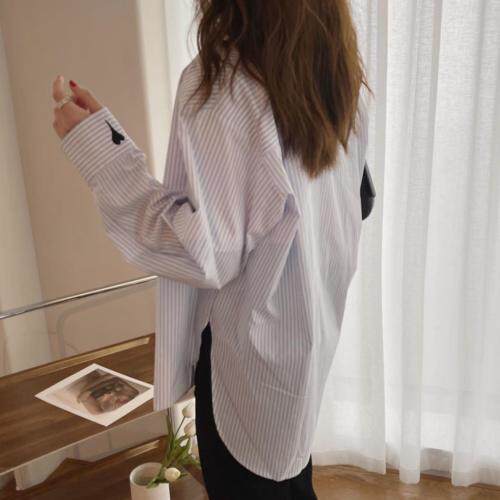 清新条纹衬衣，女装，TVMV(4F)
