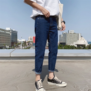 2021春男牛仔裤小脚牛仔情侣女九分休闲裤27-36码图片