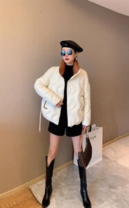 【现货】 2021年秋冬季显瘦宽松加厚保暖白鸭绒羽绒服图片