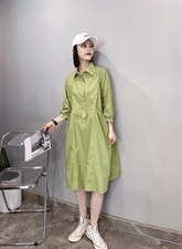 新款欧范洋气大口袋设计百搭连衣裙，女装连衣裙，L·H·X