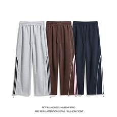 秋季新款美式潮流运动风条纹宽松休闲卫裤B315-K25607-特p40控78，男装休闲裤，电商B315