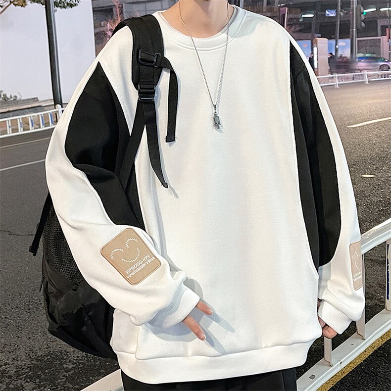 万件现货港风宽松落肩潮牌时尚男式圆领套头卫衣男女同款,男装卫衣,星座301D-5(原星座1415）