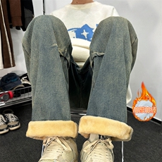 XZ616冬季复古设计感牛仔裤加绒加厚休闲长裤TY969JRP75控88，男装牛仔裤，星座512A（原616）