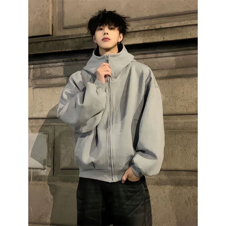 706-1-WY1058-P75400g重磅卫衣秋季港风男士宽松廓形连帽卫衣,男装卫衣,星座706-1