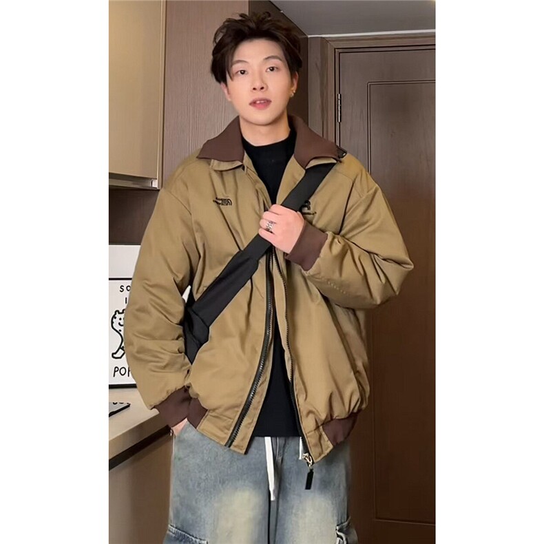 抖音--滴滴小新--冬季新款潮牌翻领保暖男士羽绒服yrf688-TP235,男装羽绒服,电商A089-1
