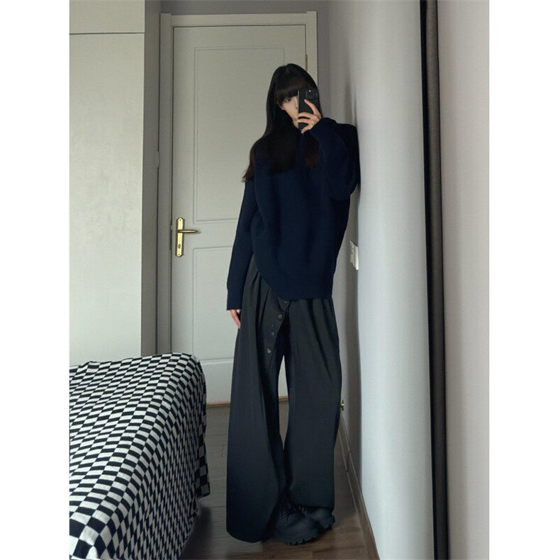 【有货】BK68CC-特P50 环形纽扣西裤男女款设计感裤子图片