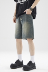 夏季潮流宽松牛仔短裤主图休闲五分裤A161-D2201-P45控68元，男装牛仔裤，电商A161