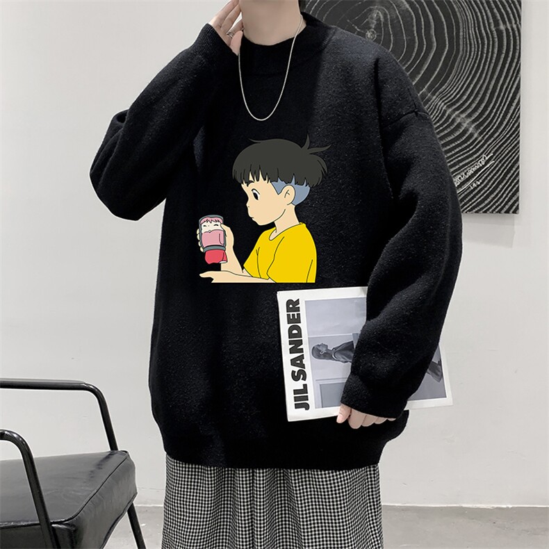 控68半高领毛衣男士大码针织衫男毛线衣男 M18200-P45 加绒款-P65图片