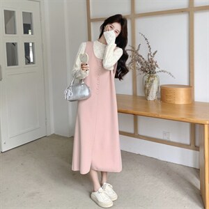新款  粉色提花背心裙两件套 5541P175K288图片