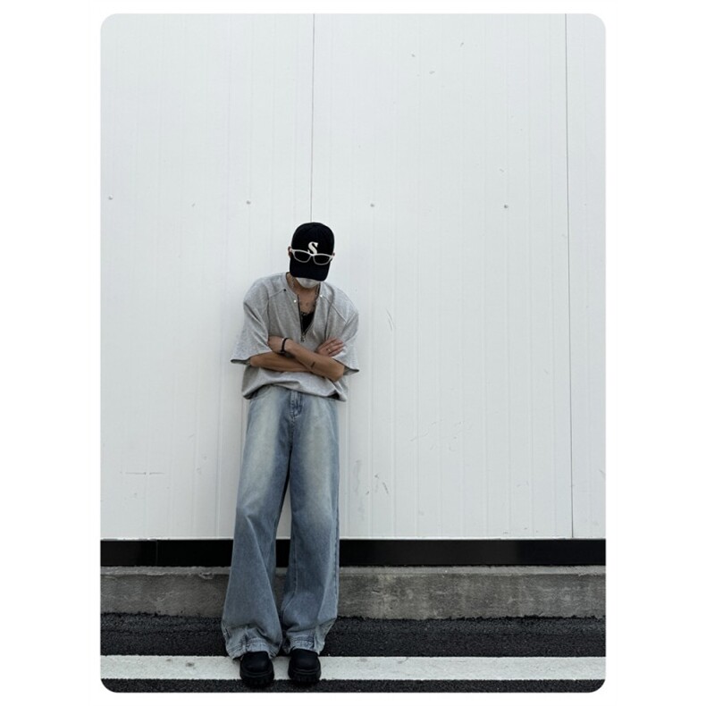 1506/QM230/P36美式潮牌短袖t恤男夏季百搭休闲半拉链半袖,男装T恤,星座1506