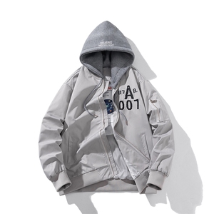 现货三色秋冬季潮牌夹克棉衣棒球服欧美街头飞行员外套情侣装,instagram穿搭博主欧美图片