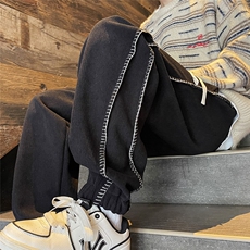 裤子男款秋冬季百搭宽松大码加绒加厚休闲长裤潮牌运动裤K300-P55，男装休闲裤，电商A020