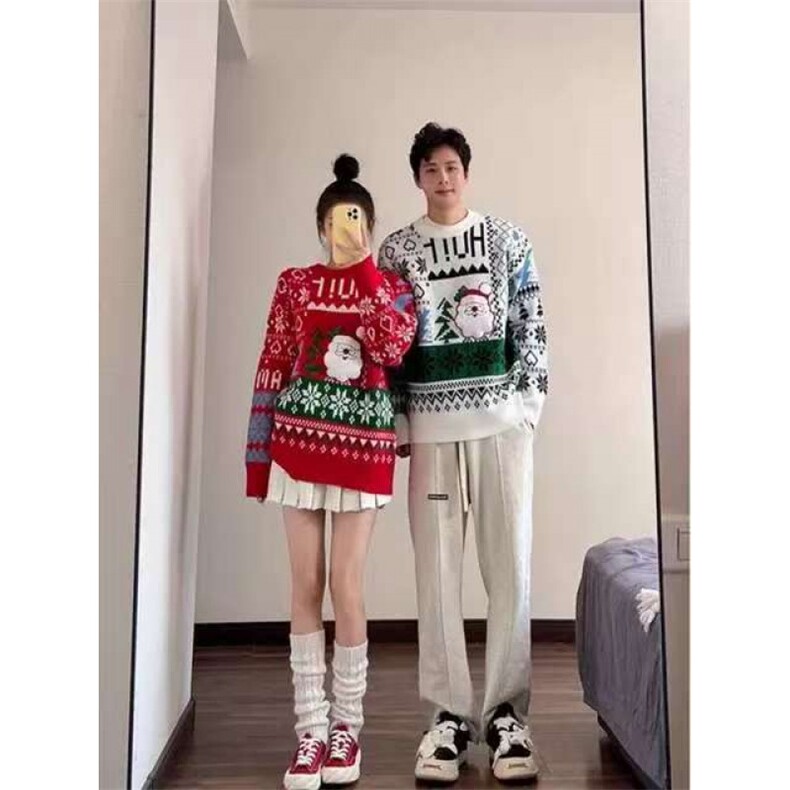 1506-1/MSM1581/P72套头保暖毛衣流行的加厚红色圣诞毛衣男女同款,男装针织衫/毛衣,星座1506-1