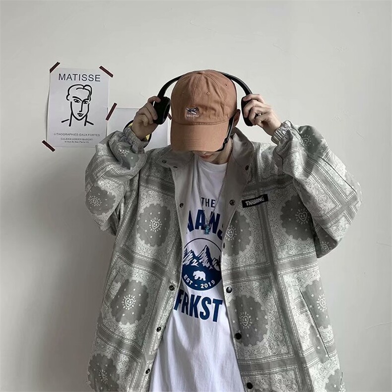 港风秋季两面穿夹克男士韩版复古潮牌工装外套宽松JK46/P60,男装夹克,电商D202