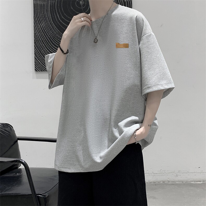 华夫格t恤男短袖男大码五分袖大皂风HT73293-P22,男装T恤,电商A040
