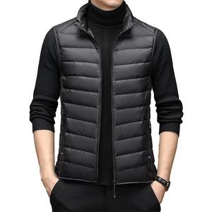 新款2023冬季商务休闲羽绒服中年男立领马甲外套男YL22003-P145图片