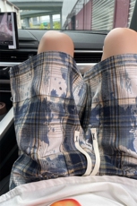 2025夏季新款外景扎染格子短裤M-5XLHK25550-特P20，男装休闲裤，电商A022