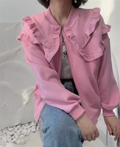 木耳边外套图片