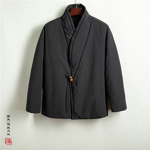 秋冬新款风男装改良新中式汉服棉衣外套HM19P130图片