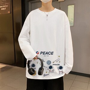 ！秋季打底衫男卫衣男潮流圆领纯棉长袖T恤男CX293-P25图片