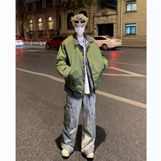 假两件夹克男韩版潮流高街帅气春季2024新款ins宽松外套W5615-P75，男装夹克，星座412-2
