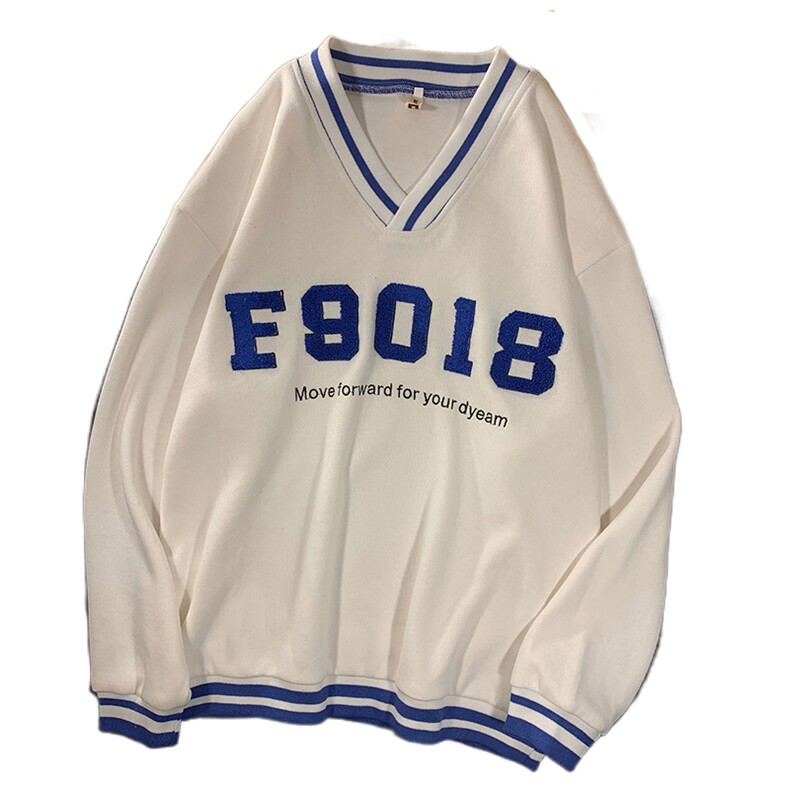 21秋季新款大码时尚V领情侣卫衣上衣打底衫WY126P75限98，男装卫衣，电商A089-1