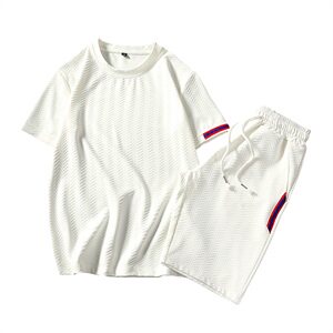 海边度假短袖t恤男 沙滩半袖衣服套装男士运动短装两件套DS86T图片