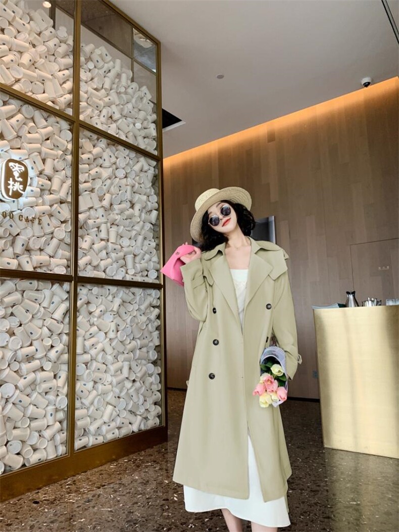 多边形韩版风衣，女装风衣，卡西姆