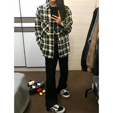 【有货】cleanfit黑白格子小香风外套高级感痞帅夹克237LL-特P55，男装夹克，星座1007（原301D）