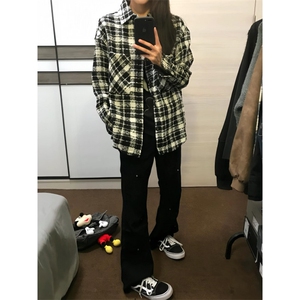 【有货】cleanfit黑白格子小香风外套高级感痞帅夹克237LL-特P55图片