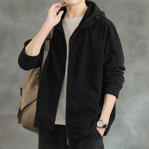 双面奥粒绒400克加绒加厚连帽冬季卫衣男0905-P465XL-8XLP52,酒红色裤袜搭配卫衣图片