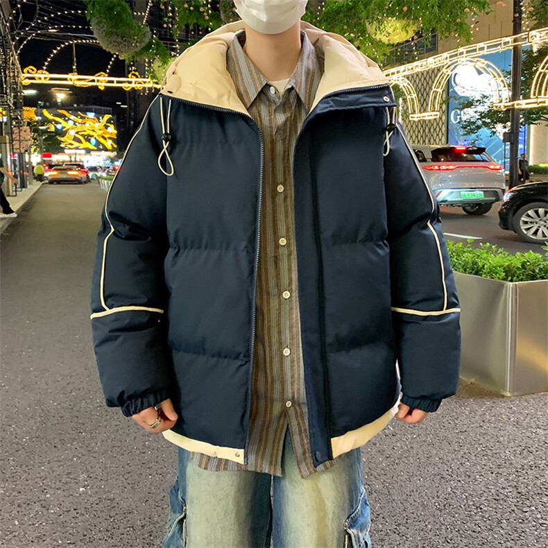 夜景中性风情侣款棉衣2026冬季宽松加厚外套男A436-3096-P80,男装棉衣,电商A436