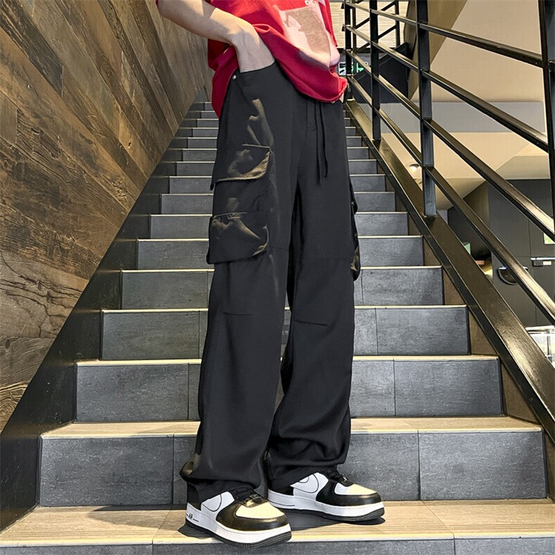 2024SS美式复古潮牌阔腿休闲裤潮流宽松重磅工装直筒裤,男装休闲裤,星座310A-4