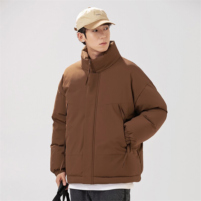 现货美式高街休闲夹克冬季立领纯色三防户外工装加厚棉服外套,男装夹克,电商A443