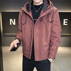 秋冬新款二棉加棉夹克连帽冲风衣男士外套棉服7M23-P120,男士穿着搭配公众号图片