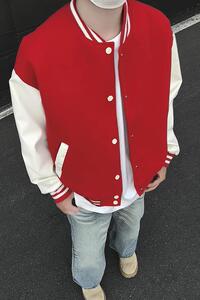 模特-美式棒球服男士秋新款百搭夹克外套 9112-P68图片
