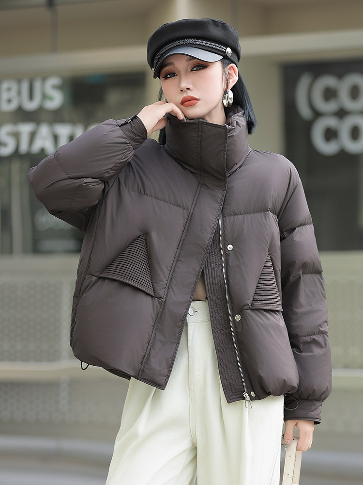 现货新款冬装2024年韩版纯色休闲新90绒白鸭绒羽绒服,女装羽绒服,琦鑫阁（原依鑫阁）