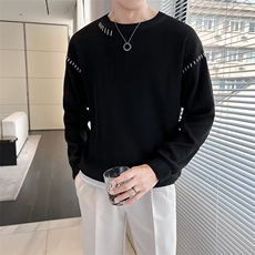 男装春秋季时尚圆领毛衣男士休闲针织衫线衣百搭打底衫S569，男装针织衫/毛衣，星座1116A-2（原606A-1）
