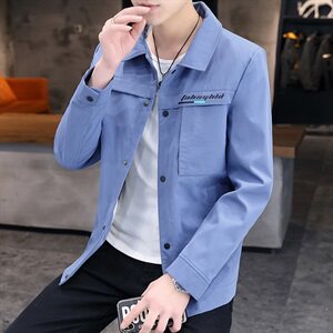 男士外套韩版潮春秋2021新款工装褂子百搭休闲夹克DS011图片