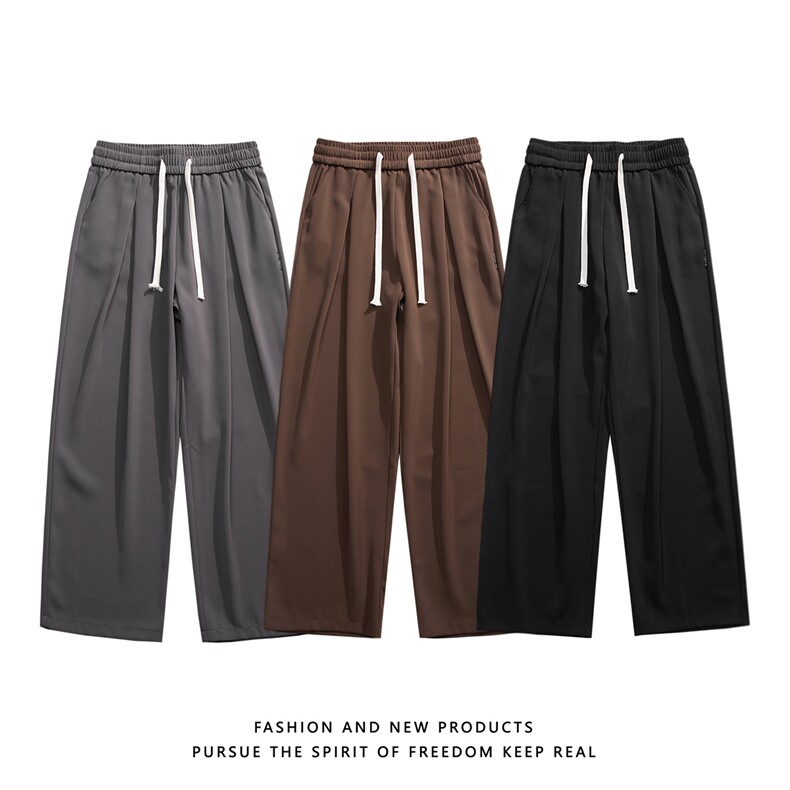深度库存春夏冰丝裤宽松休闲裤阔腿拖地裤垂感小西裤K2661-特P35，男装西裤，电商A099