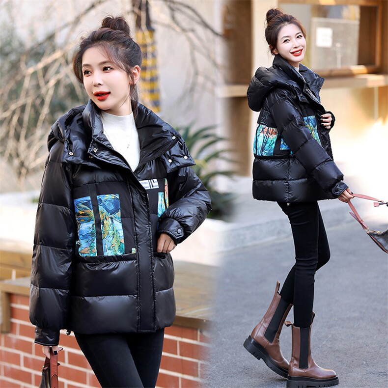 现货白鸭绒小众短款羽绒服女2025冬季新款时尚潮流加厚保暖羽绒服,女装羽绒服,天丽
