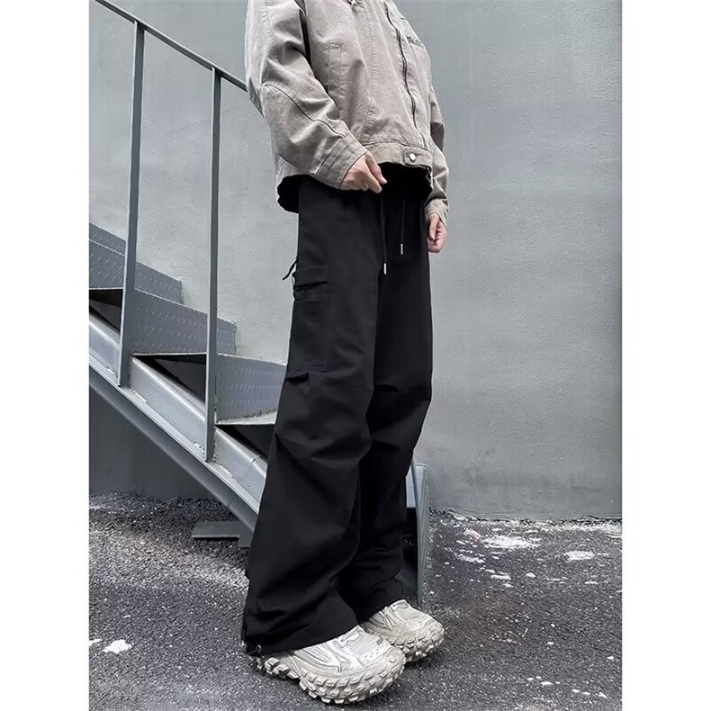 宽松工装裤子男秋季新款美式高街潮流直筒裤百搭休闲裤KX1540，男装工装外套，星座1116A-1（原606A）